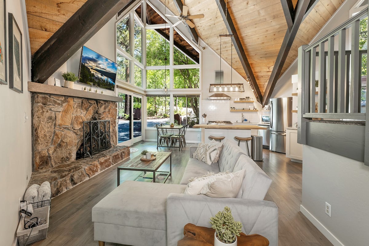 Inside of Tahoe Hideaway - Freestanding Luxury A-Frame Home