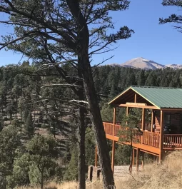 exterior of cabin rental in NM