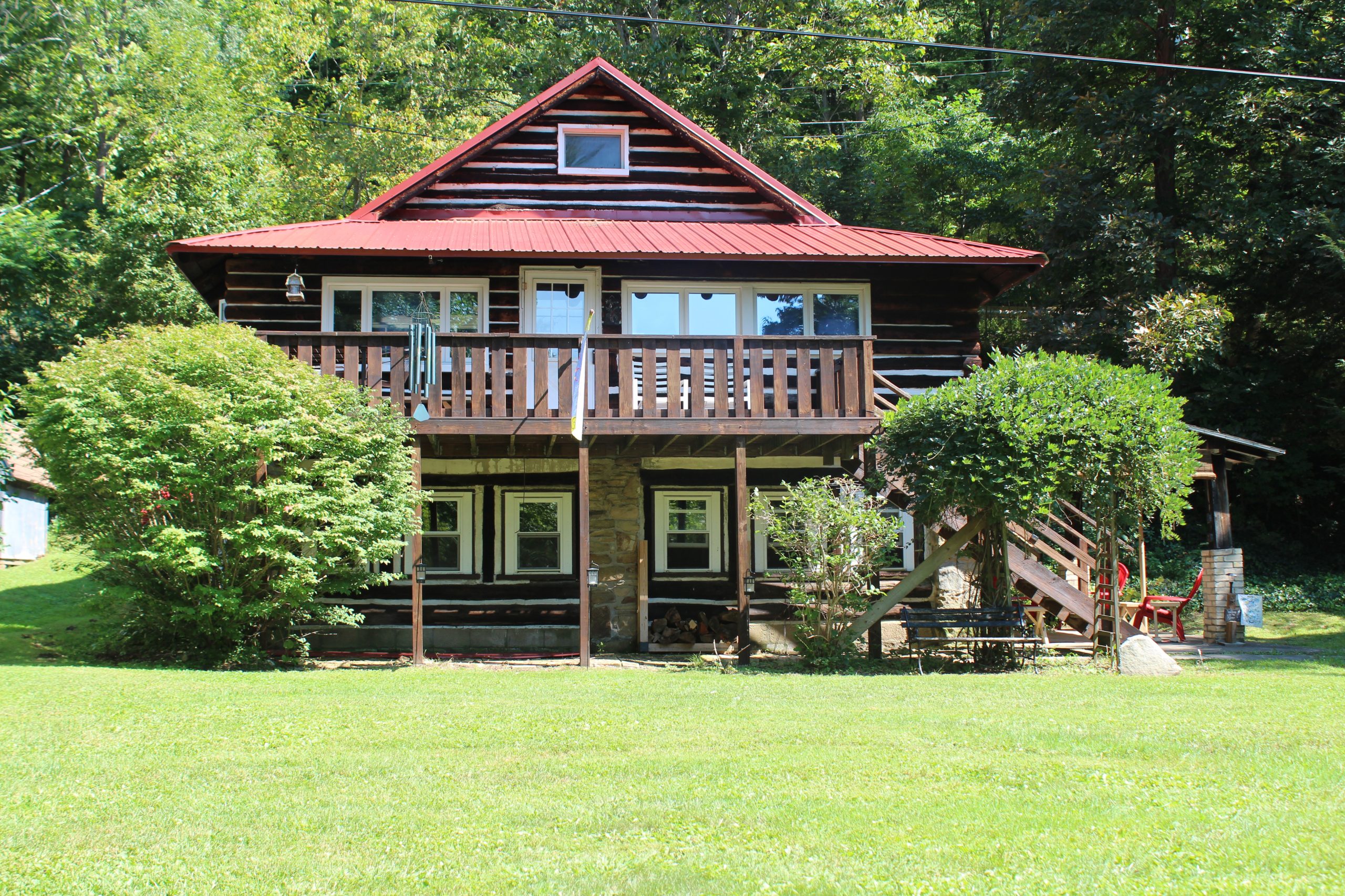 Waterfront Authentic Log Home