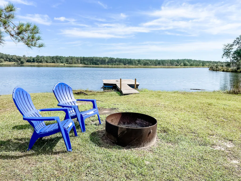 Rustic Cabin Overlooking Private 48-Acre Bass Fishing Lake