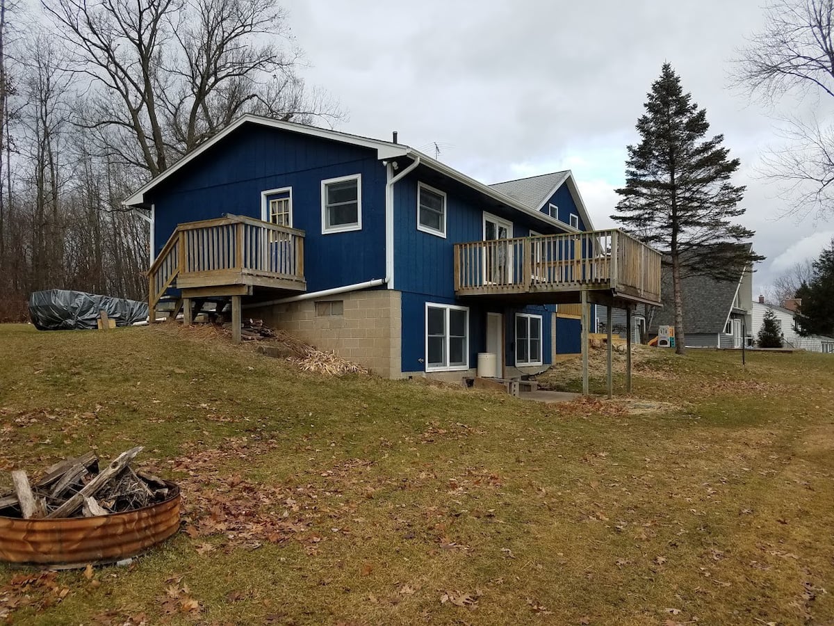 Side of Lakefront Home with a View