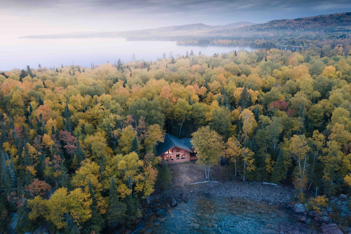 Colorful leaves starting to change during fall