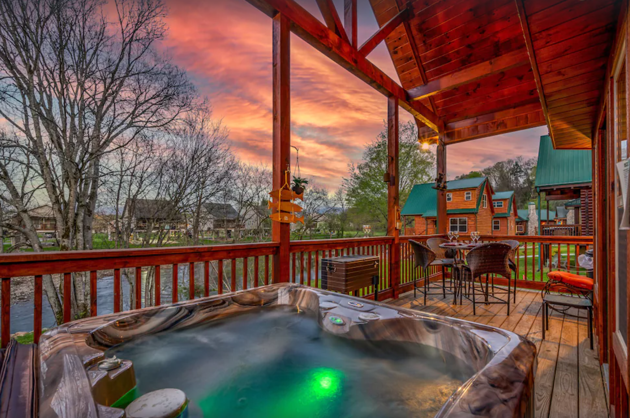 Riverfront Cabin with Hot Tub