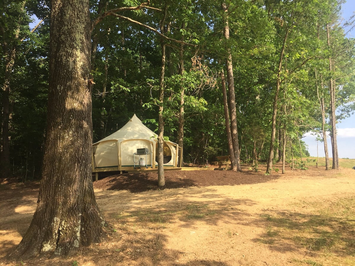 Through the Trees at Wolftrap Farm Glamping Tent #2