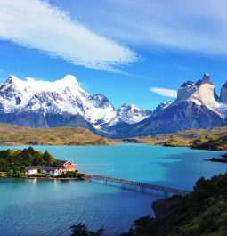 Stunning mountains and turquoise water Torres del Paine