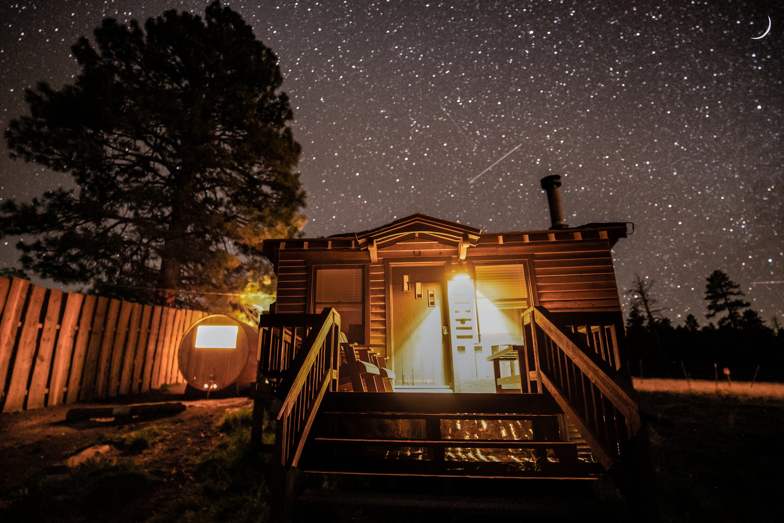 Tiny Mountain View Sauna Cabin in National Forest