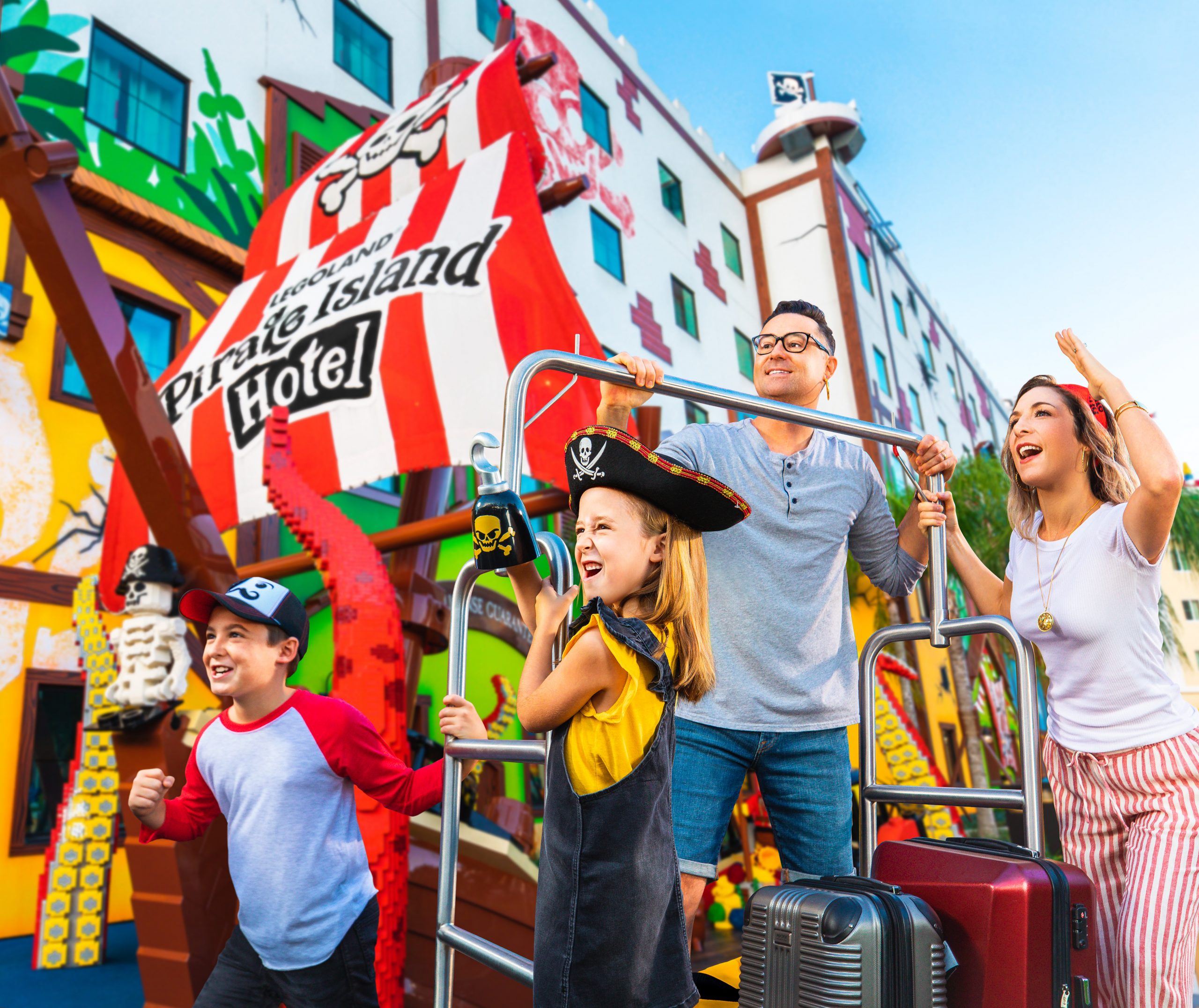 LEGOLAND's Pirate Island Hotel has fun pirate theming from floor to ceiling.