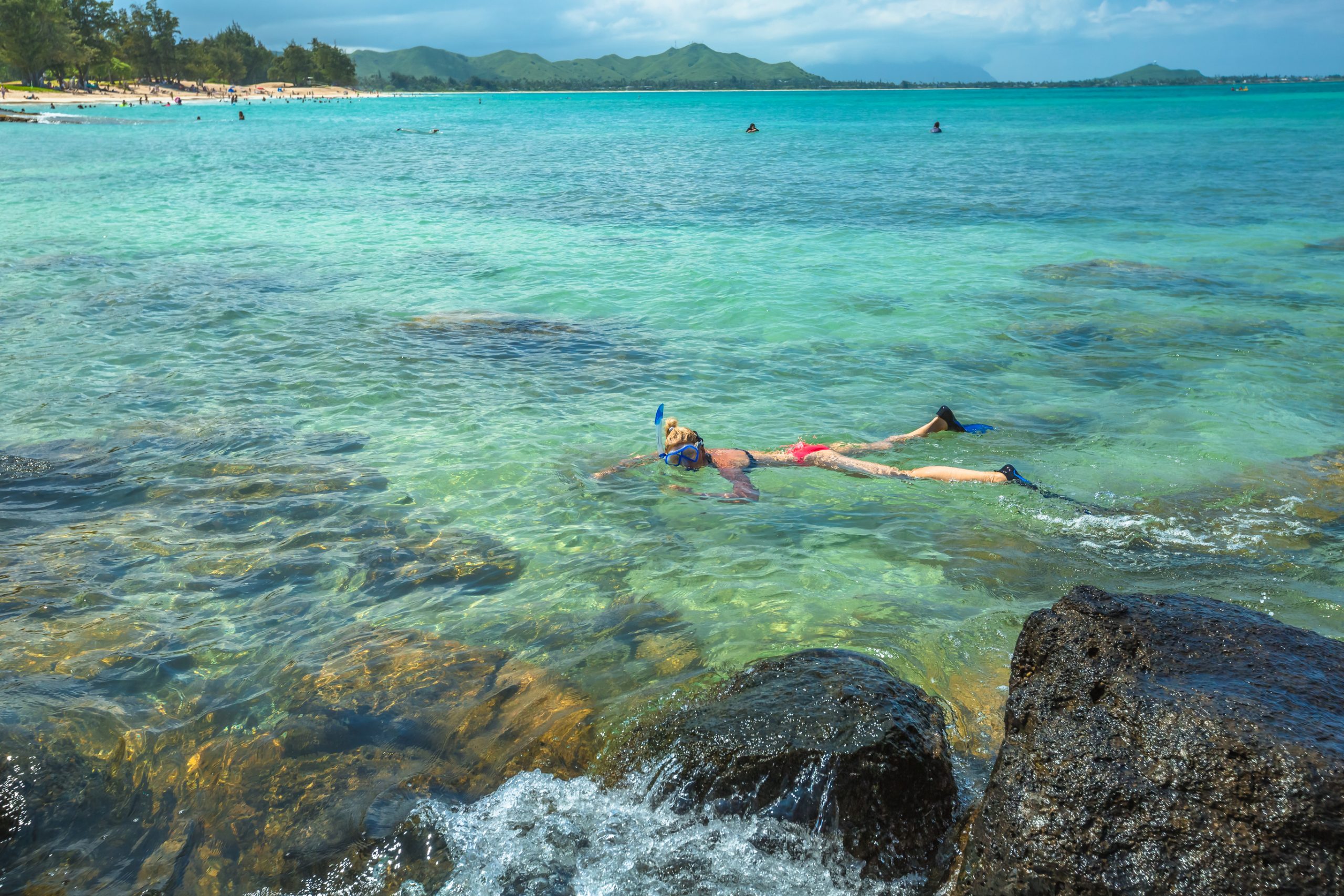 Snorkeling off the shores of Kailua 