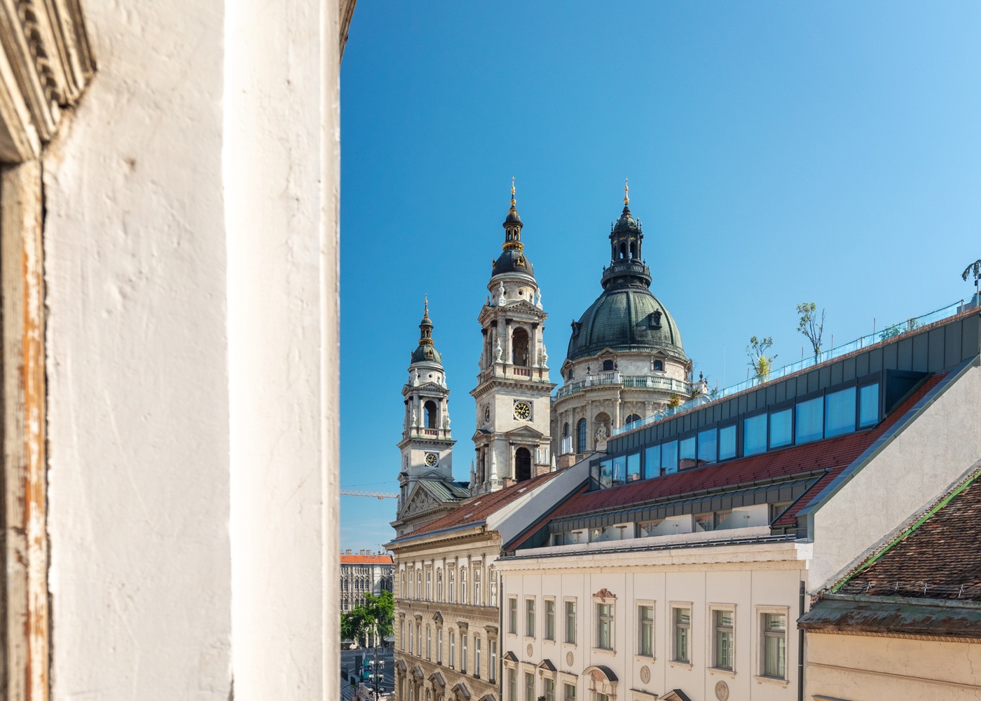 View of Basilica from the bedroom of the loft 