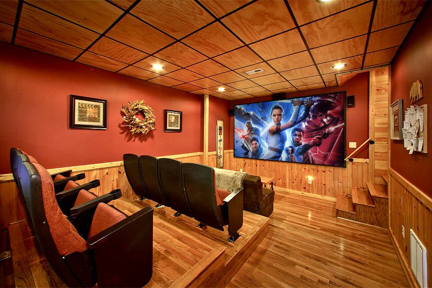 Cabin with a Movie Theater Room