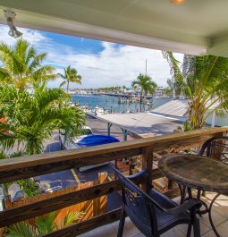 ocean view from the balcony at Harborside Motel and Marina