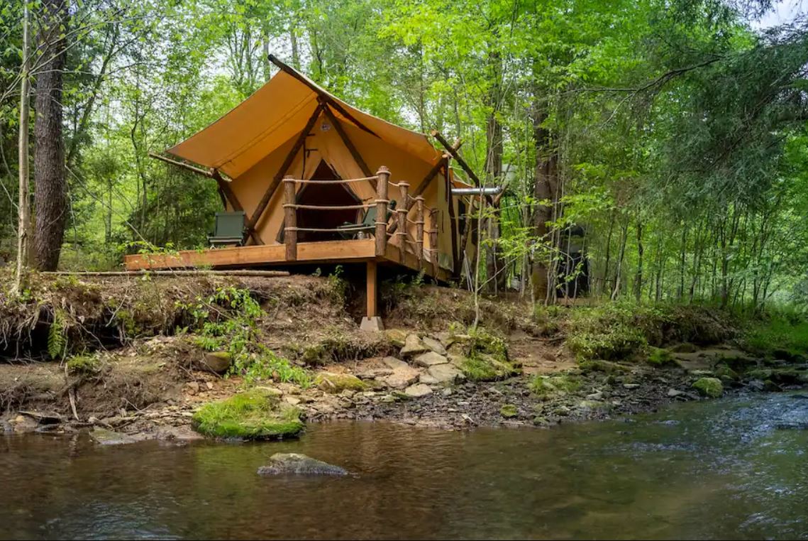 What a perfect spot to pitch at tent