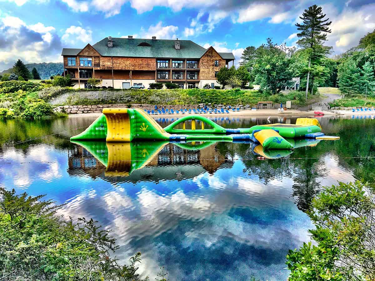 Beach area at the lodge