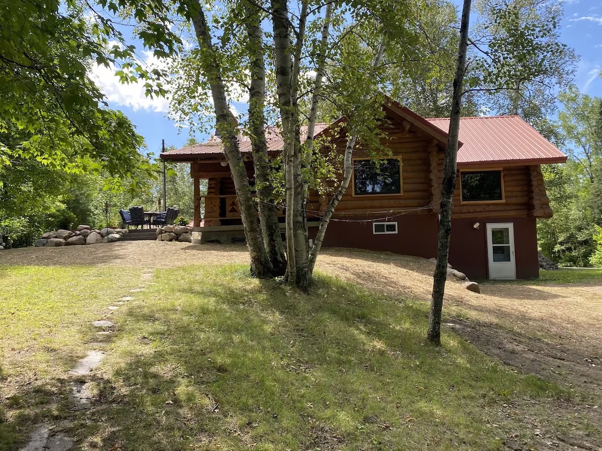 Log Cabin on Caribou Lake in Chippewa National Forest