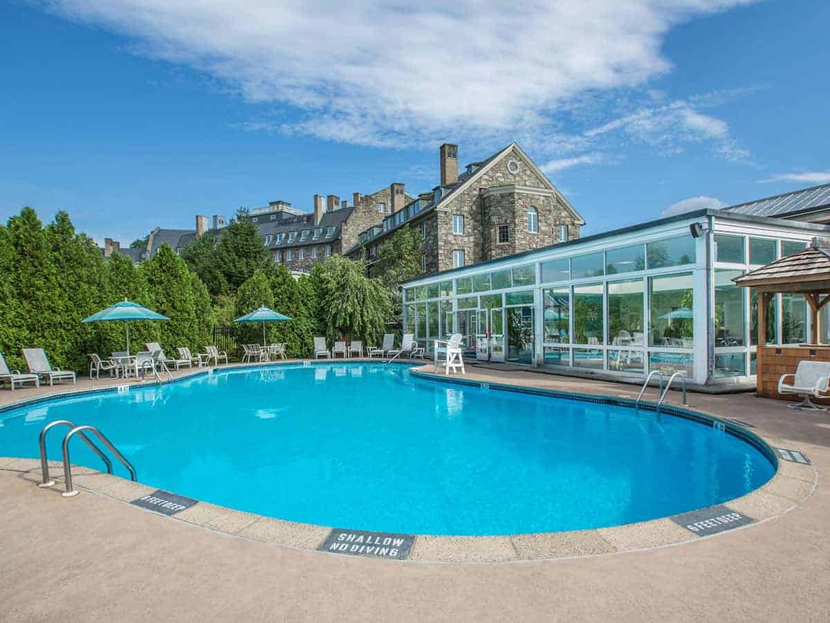 Outdoor pool at the lodge