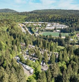 Aerial view of RV park