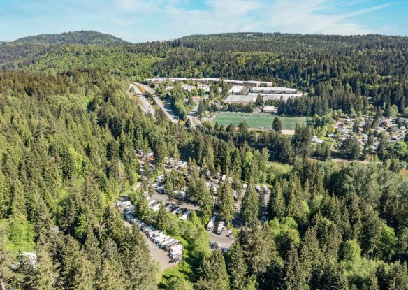 Aerial view of RV park