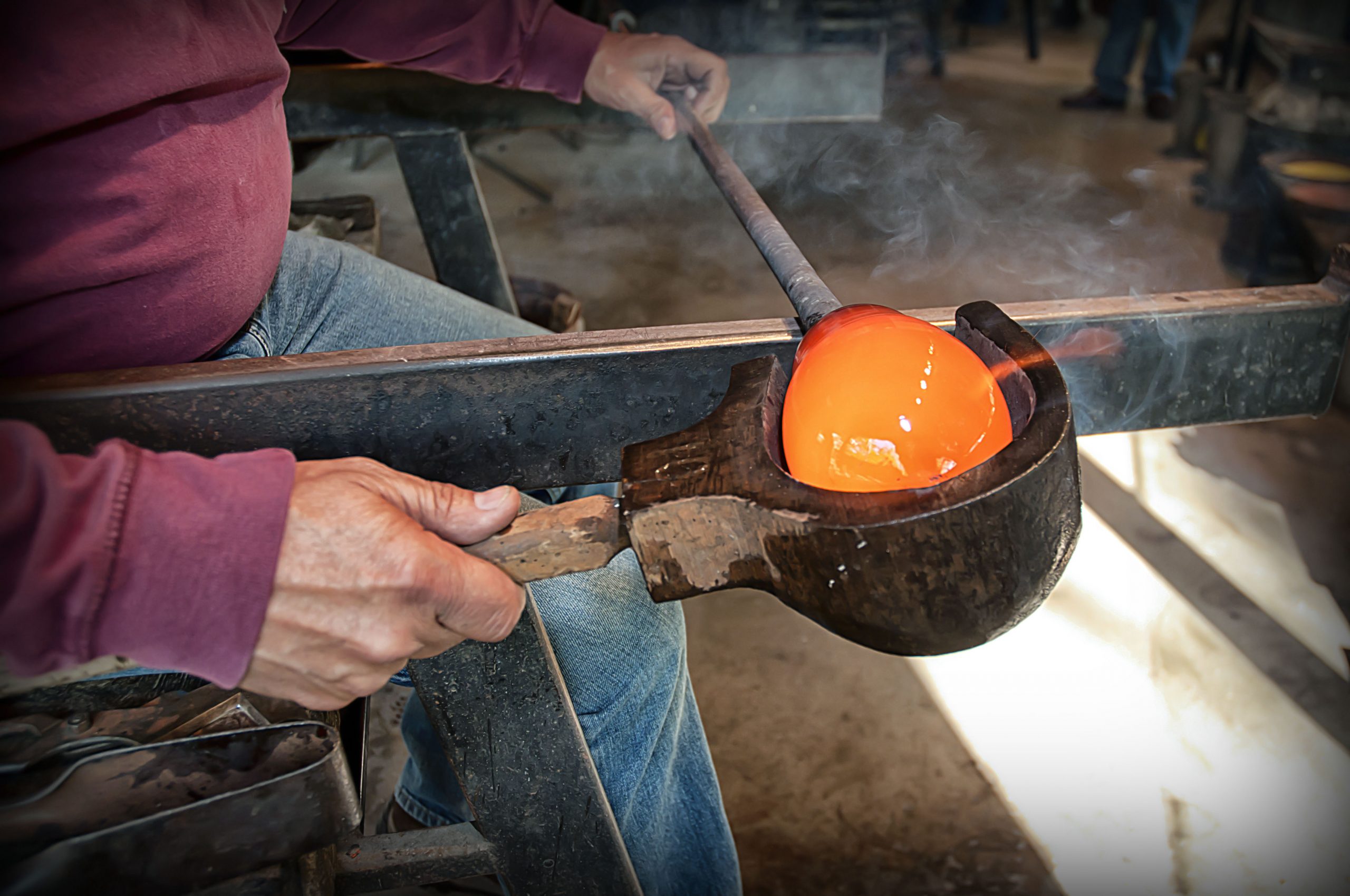 Guests can work with a glass artist to create a one-of-a-kind keepsake ornament.