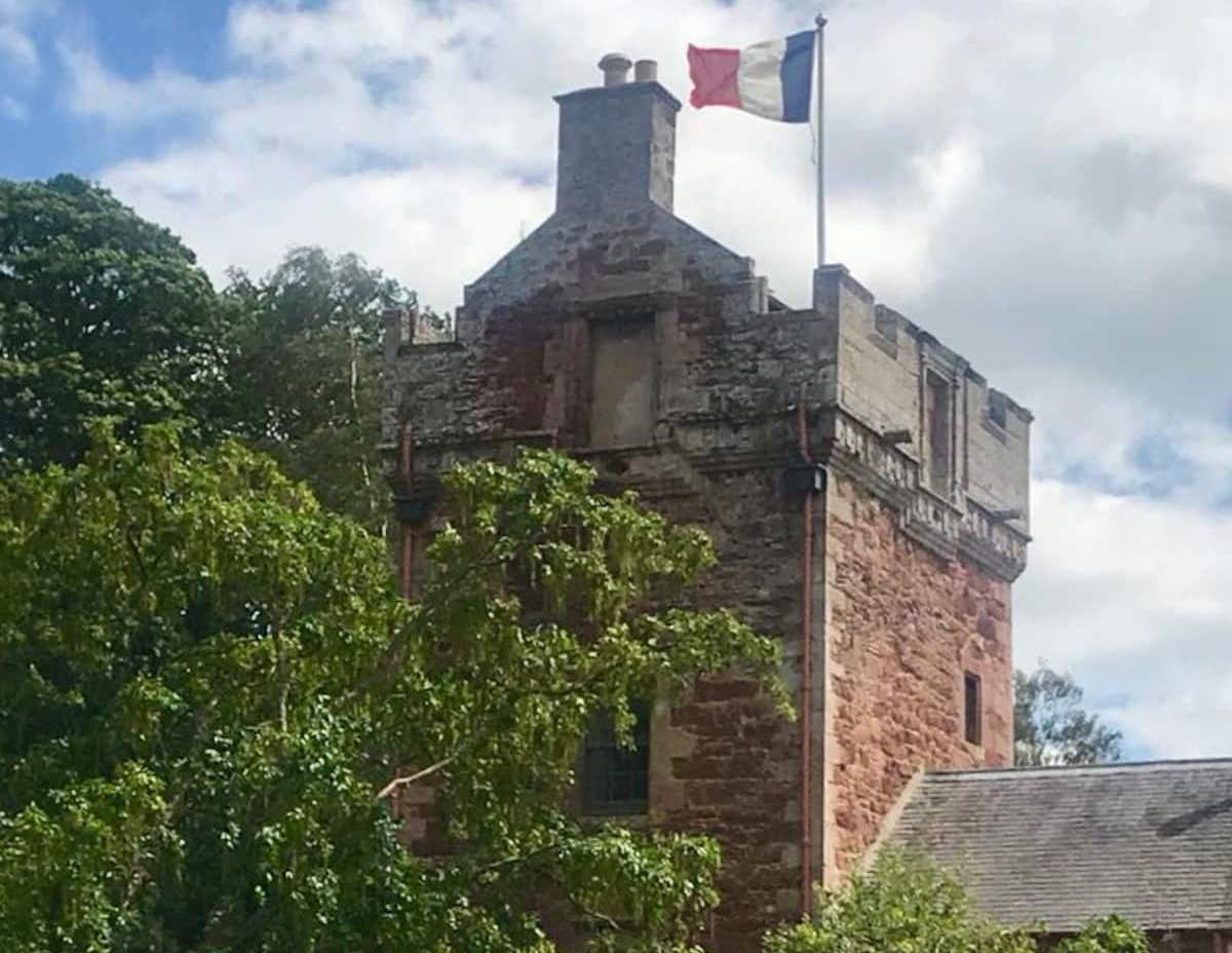 Close up of the castle turret