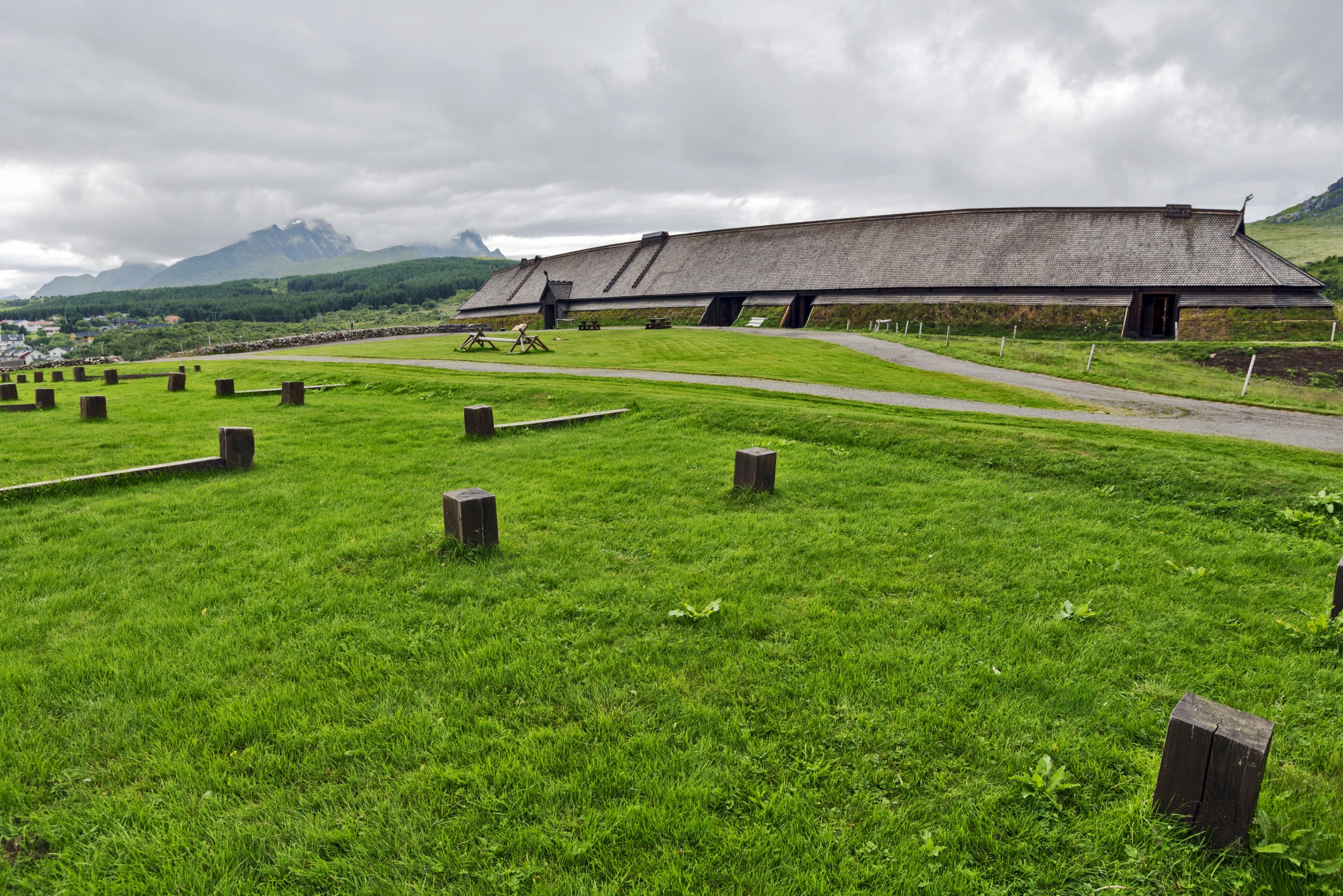 Reconstructed Viking Longhouse Loftor Museum