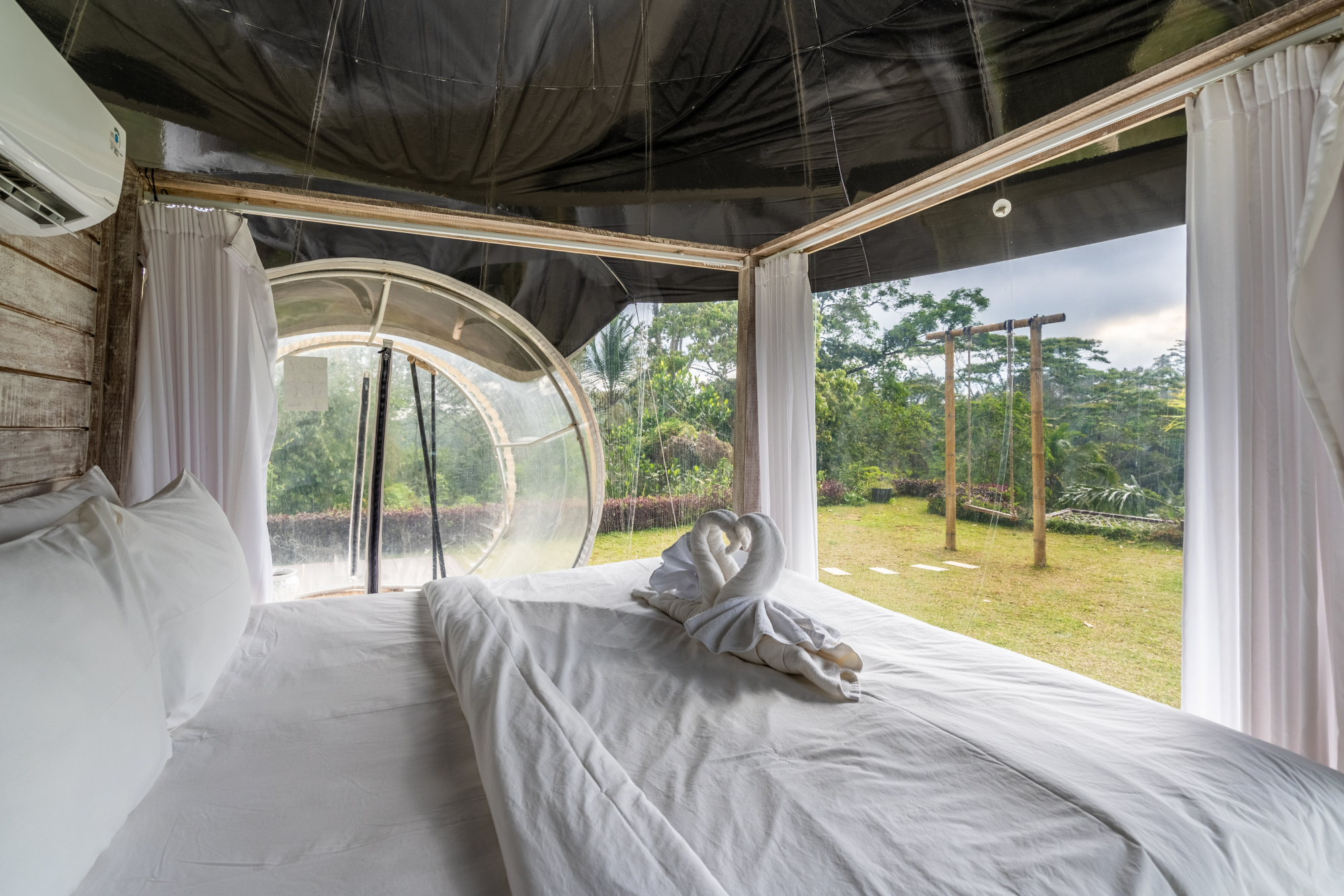 Inside the Bubble tent