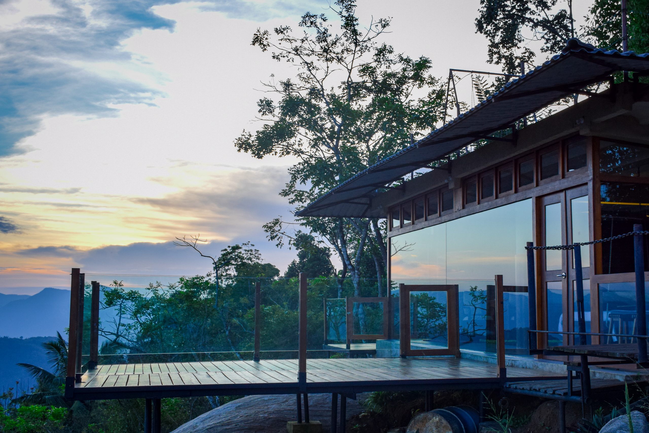 Sunrise over the lodge