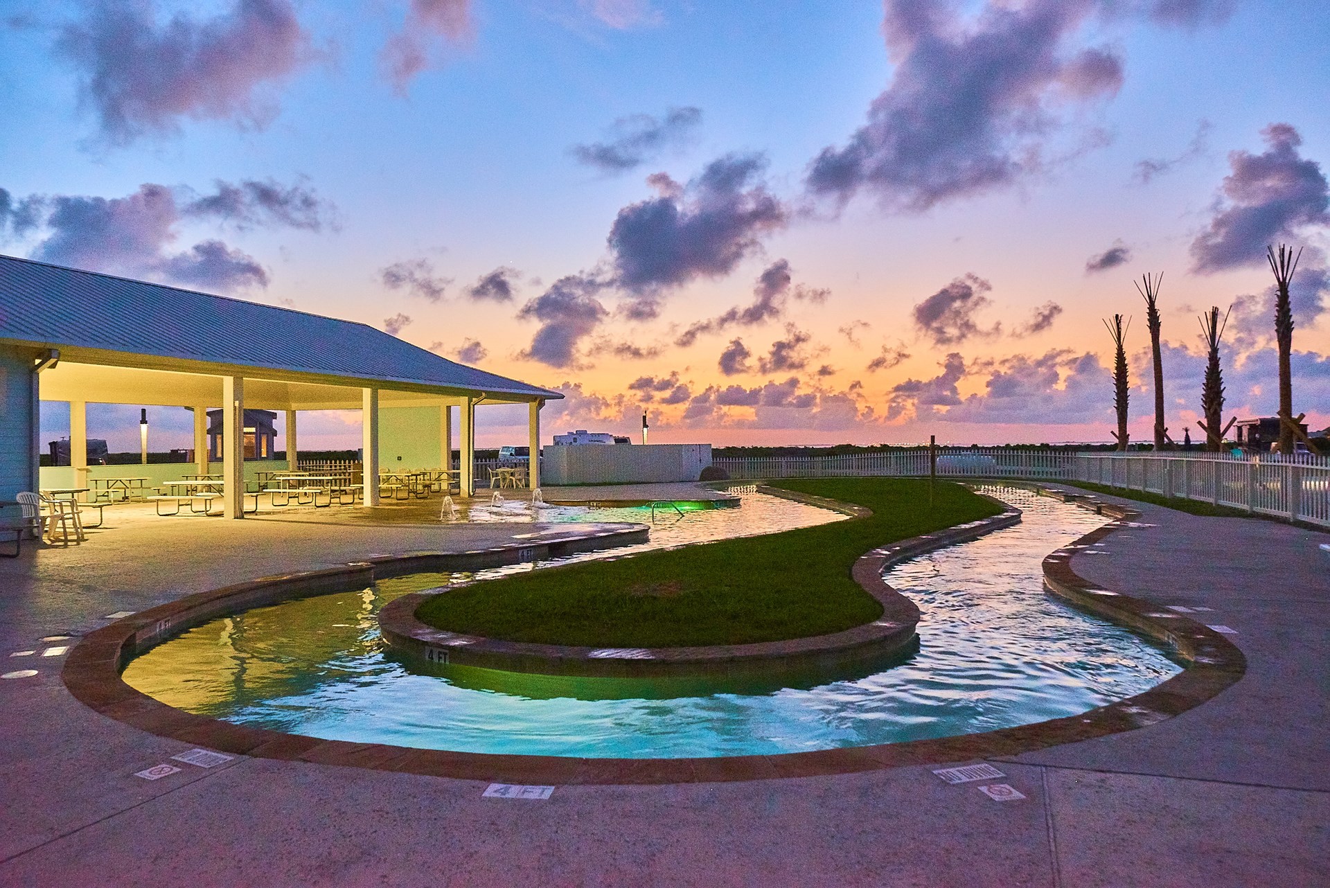 Not many campgrounds have their own lazy river!