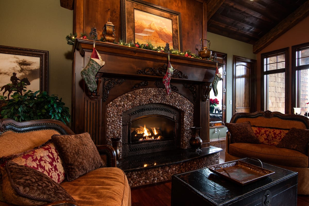 stockings over the fire Master Suites at Rock Canyon Resort