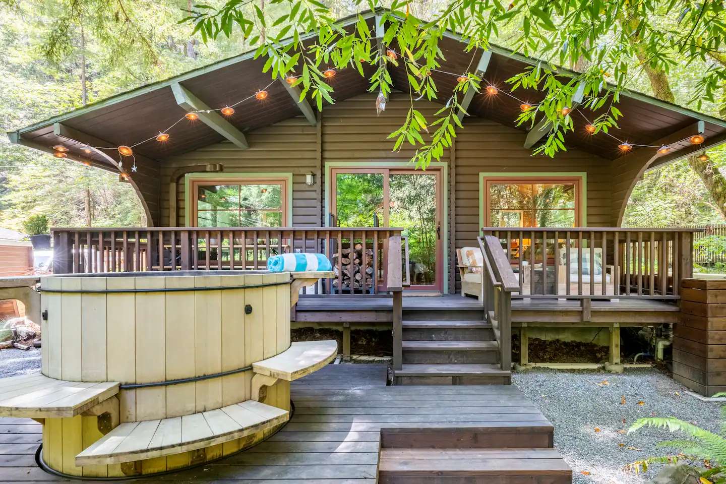 Romantic Creekside Cabin Nestled in a Redwood Forest