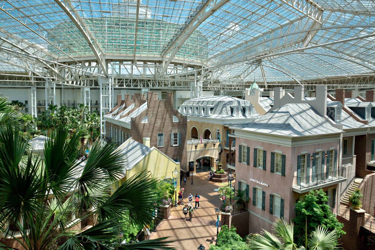 The large atriums at Gaylord Opryland Resort bring the outside in, even during wintertime. 