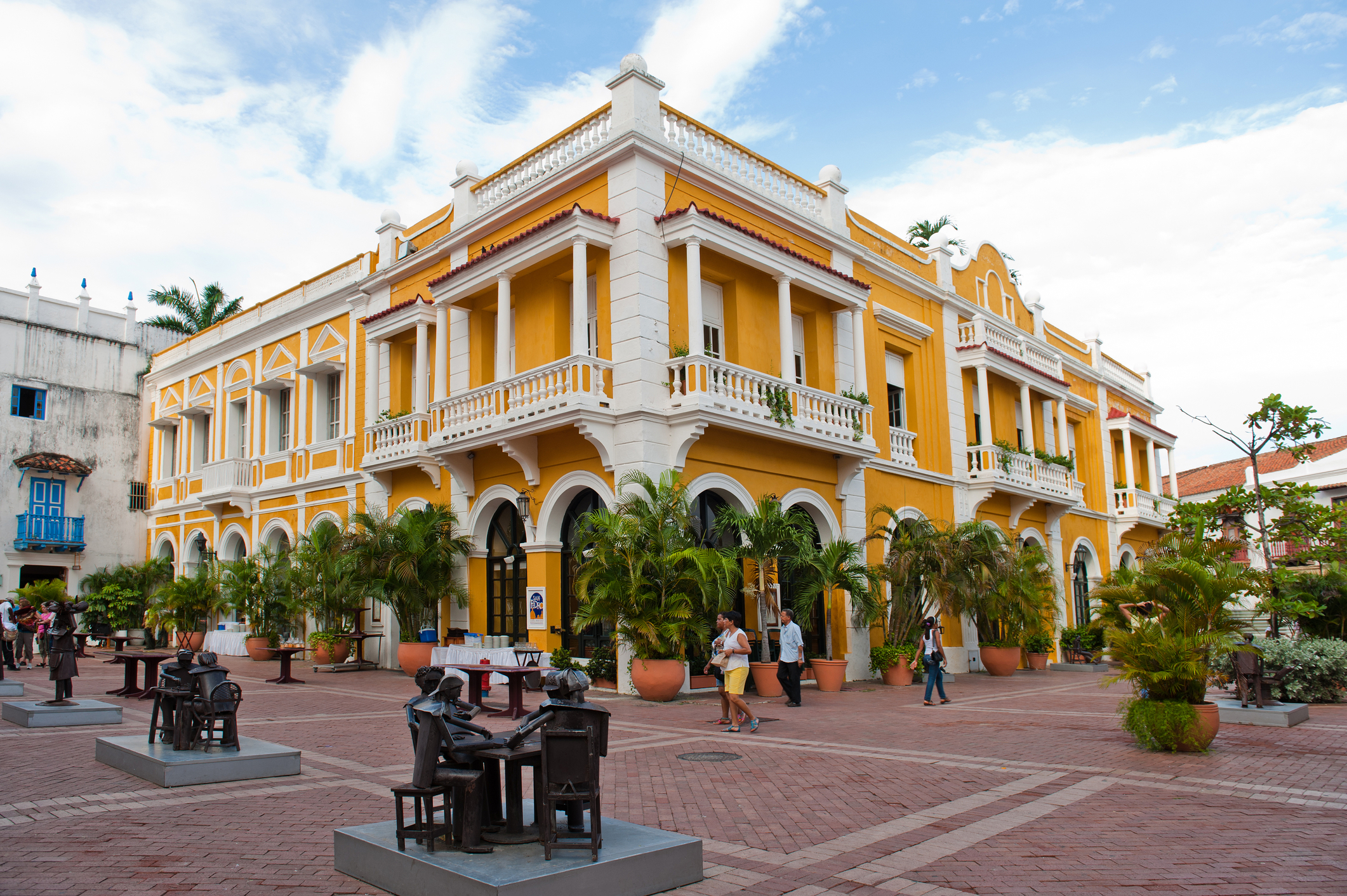 Plaza in Cartagena, Colombia 