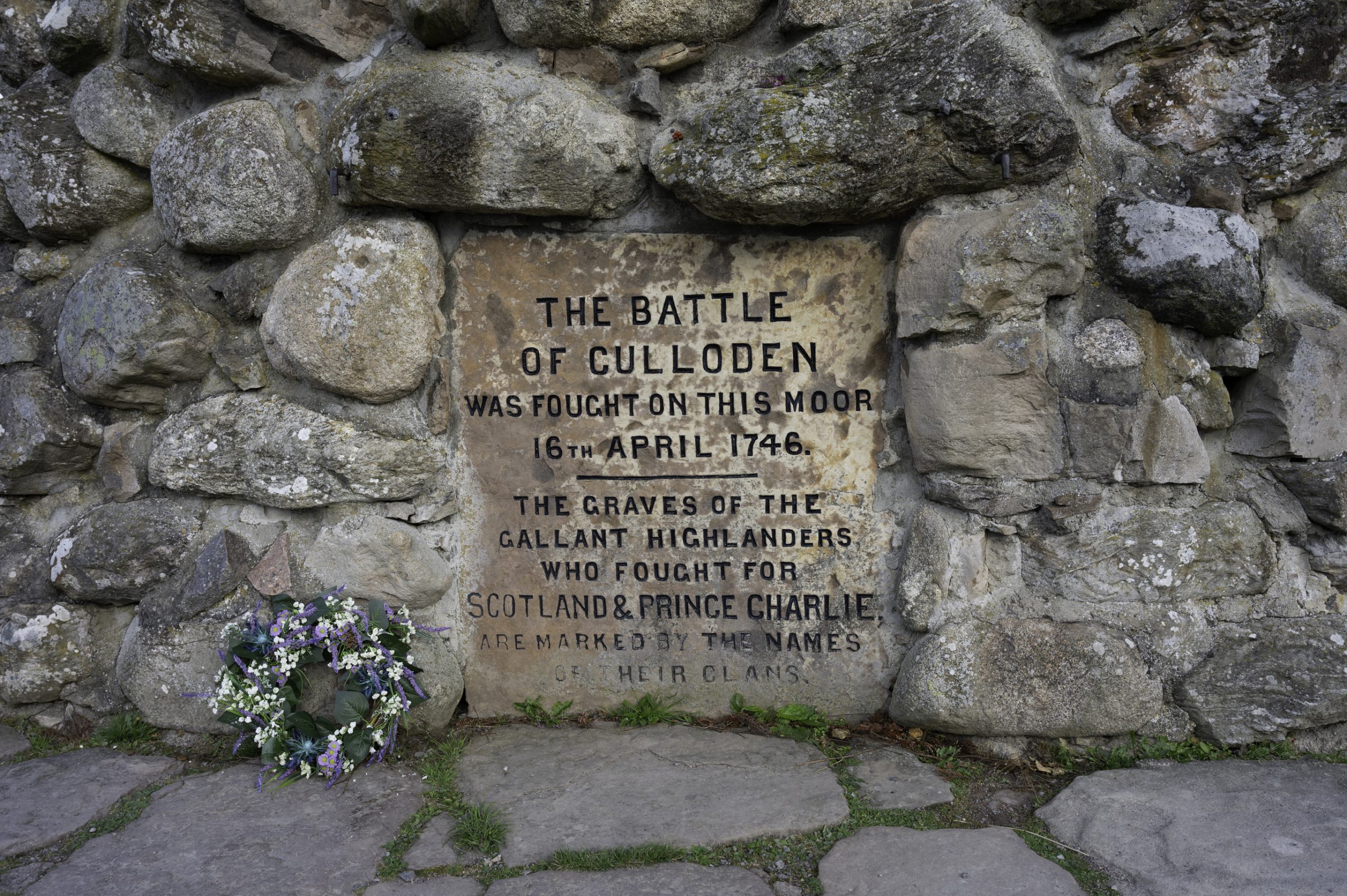 Culloden Monument at Culloden Battlefield