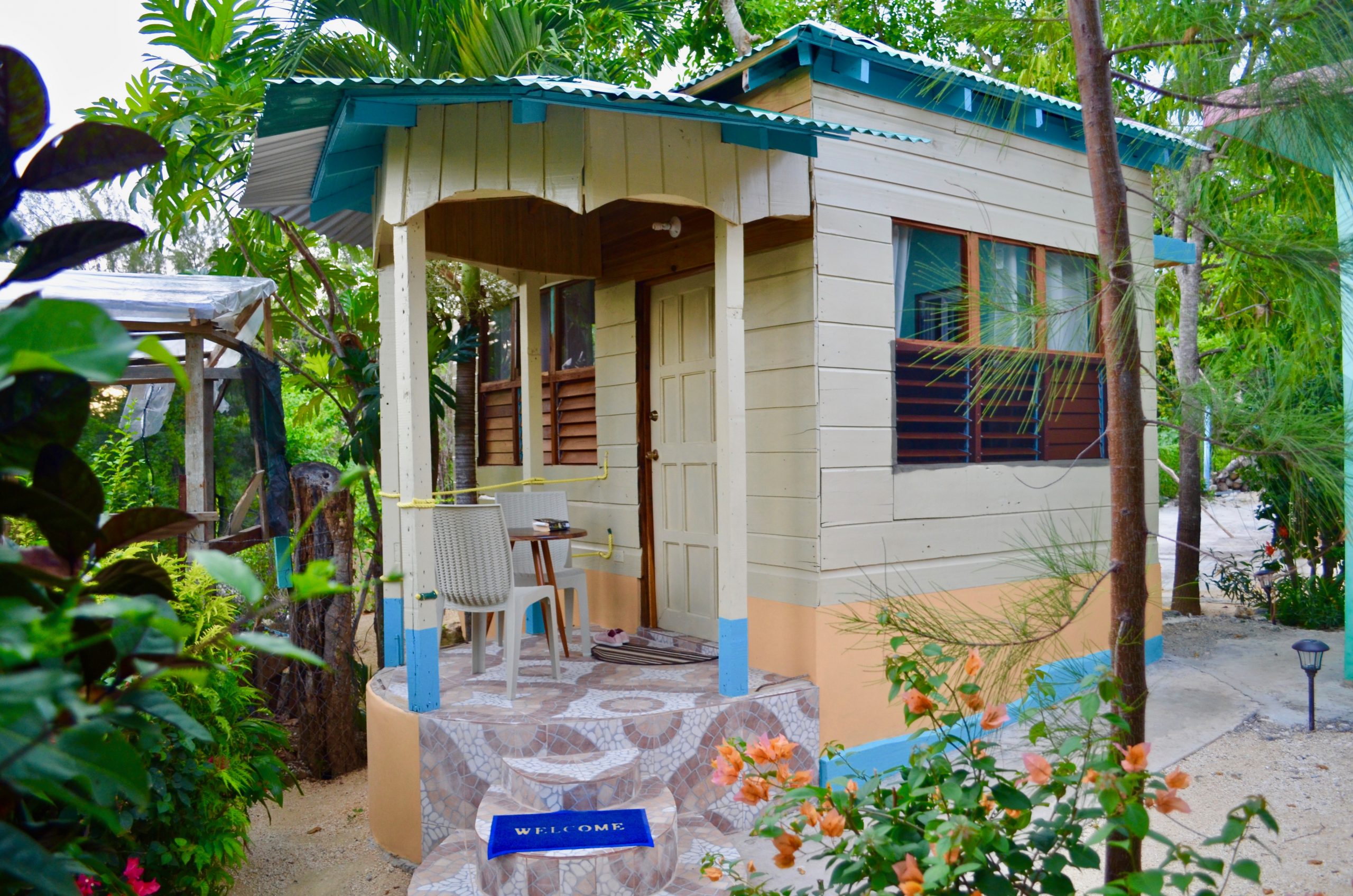 The Love Shack surrounded by nature