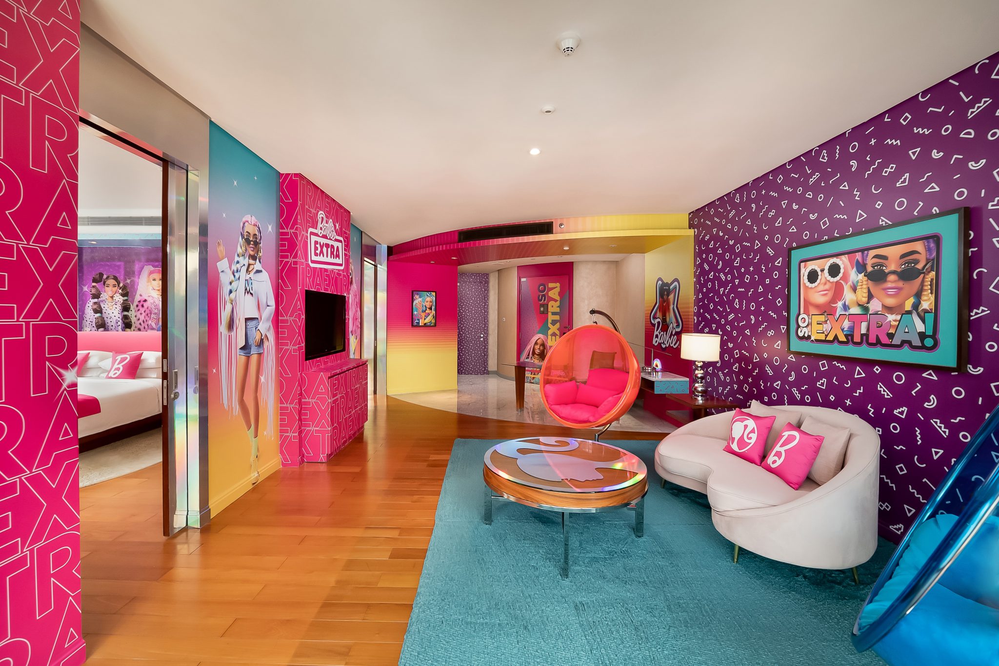 Colorful Barbie Suite living room