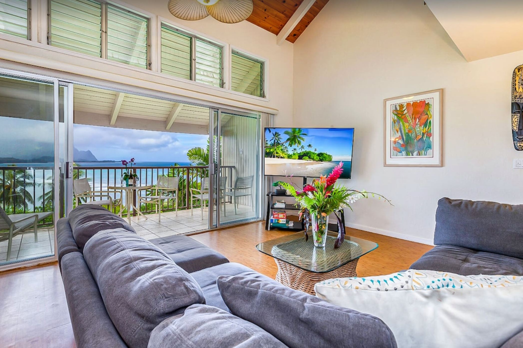 Oceanfront Lanai with Sunset View