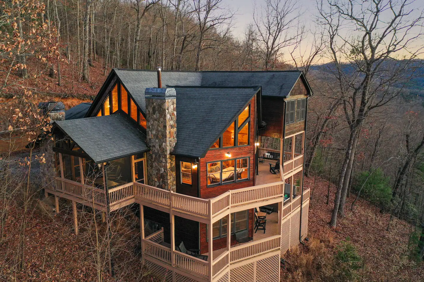 Luxe Cabin with Views & Hot Tub