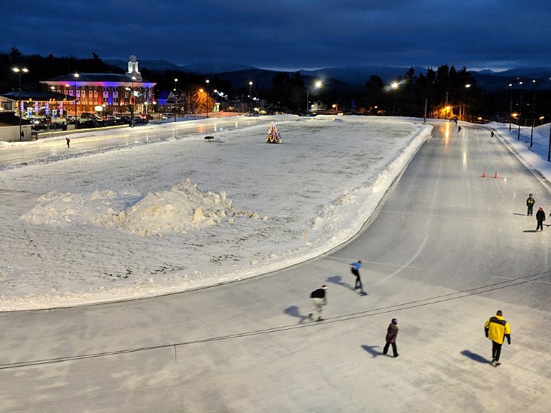 Ice skating at Lake Placid