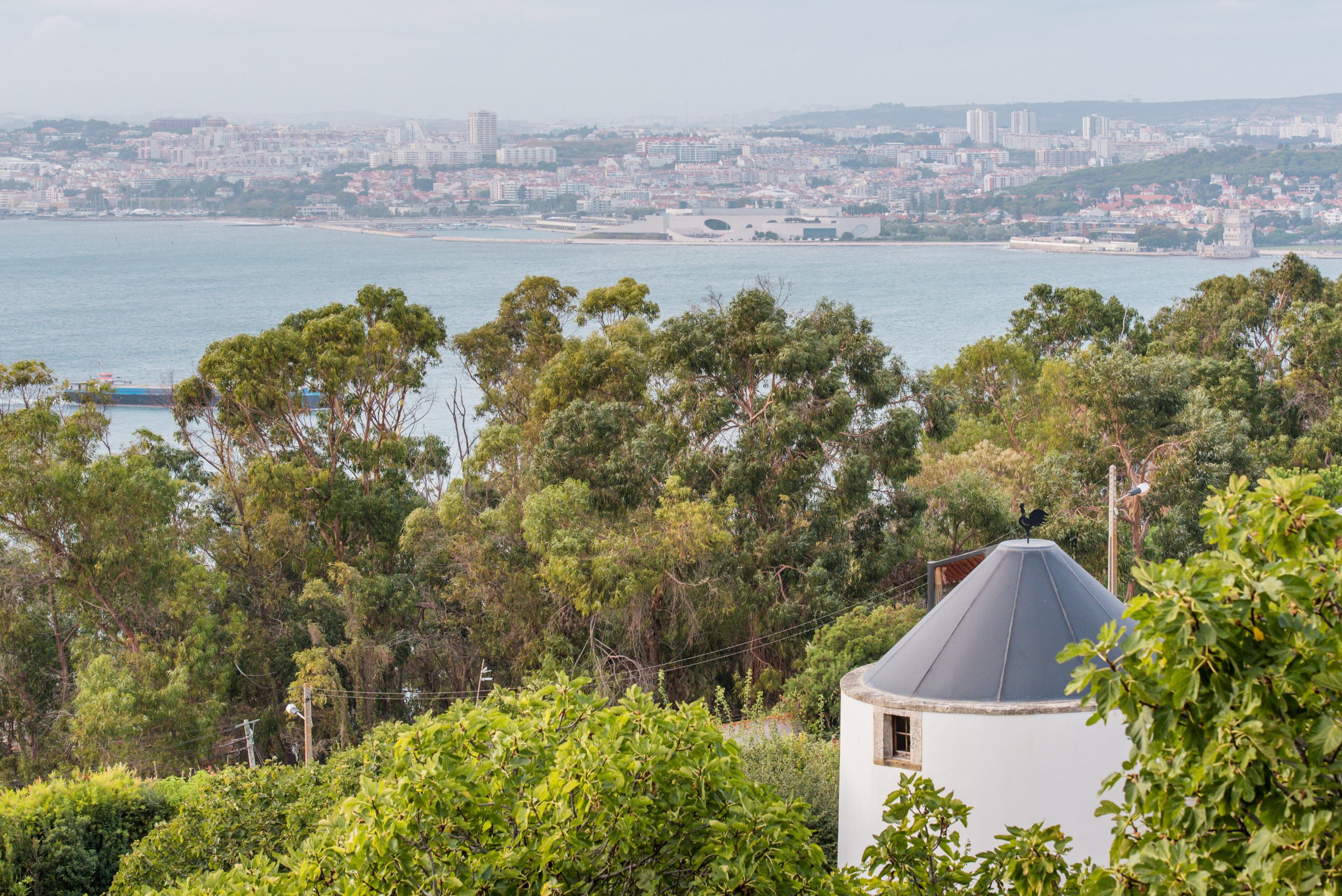 Quaint windmill overlooking the water