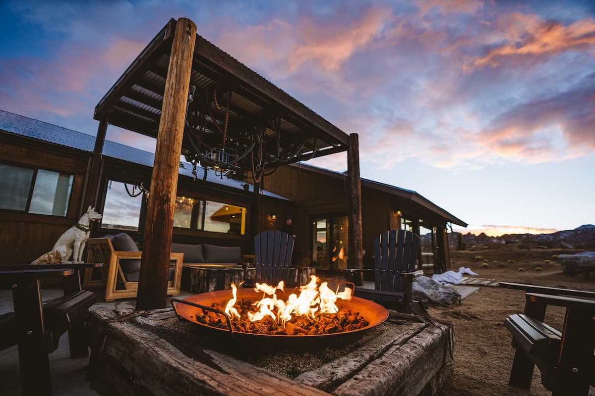 Fire pit at The Outlaw: Pioneertown