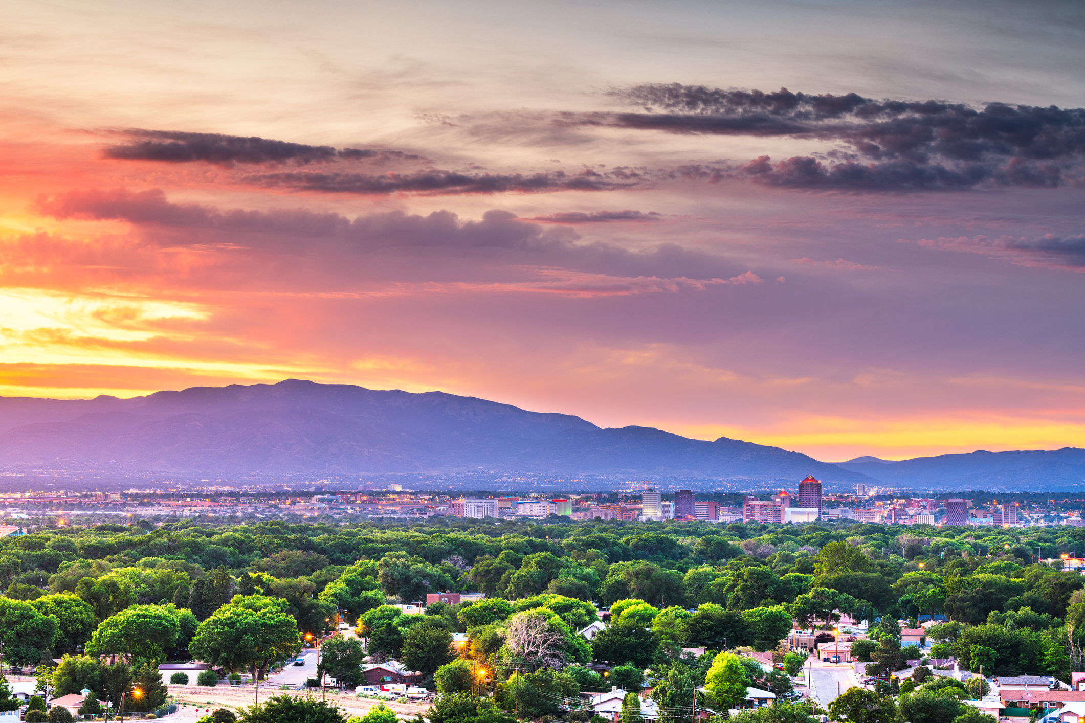 Albuquerque at sunset 