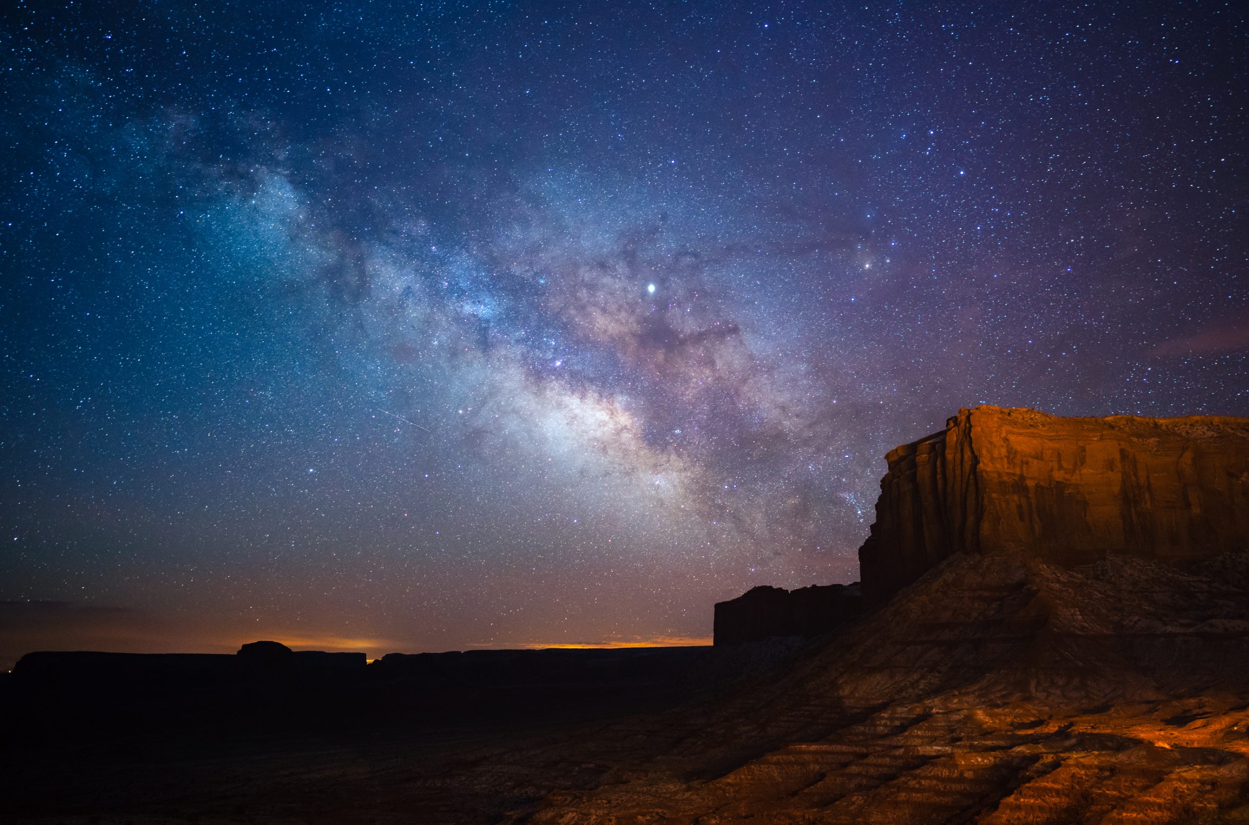 Milky Way above Monument Valley, Utah