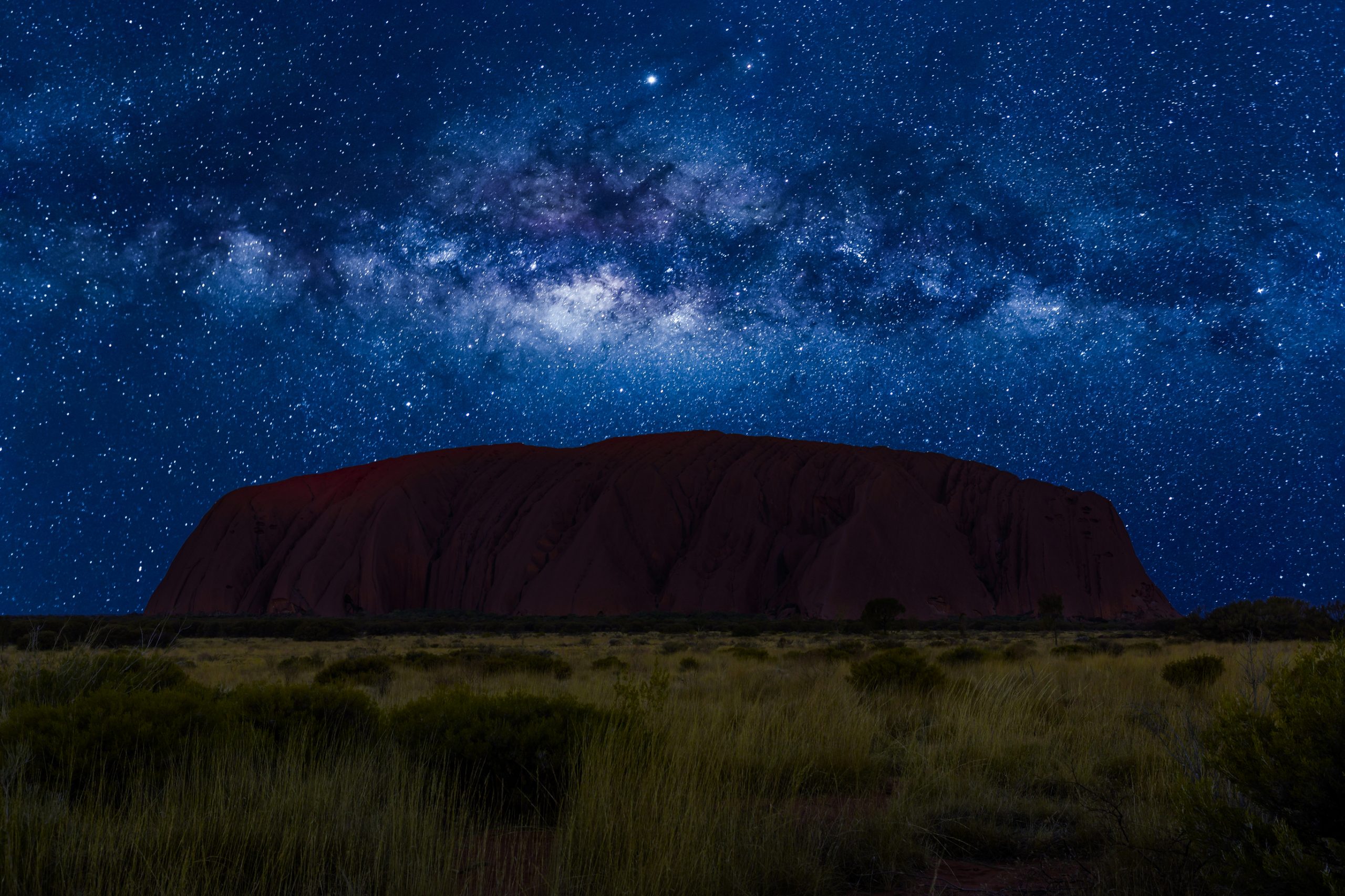 Milky Way above Uluru Rock