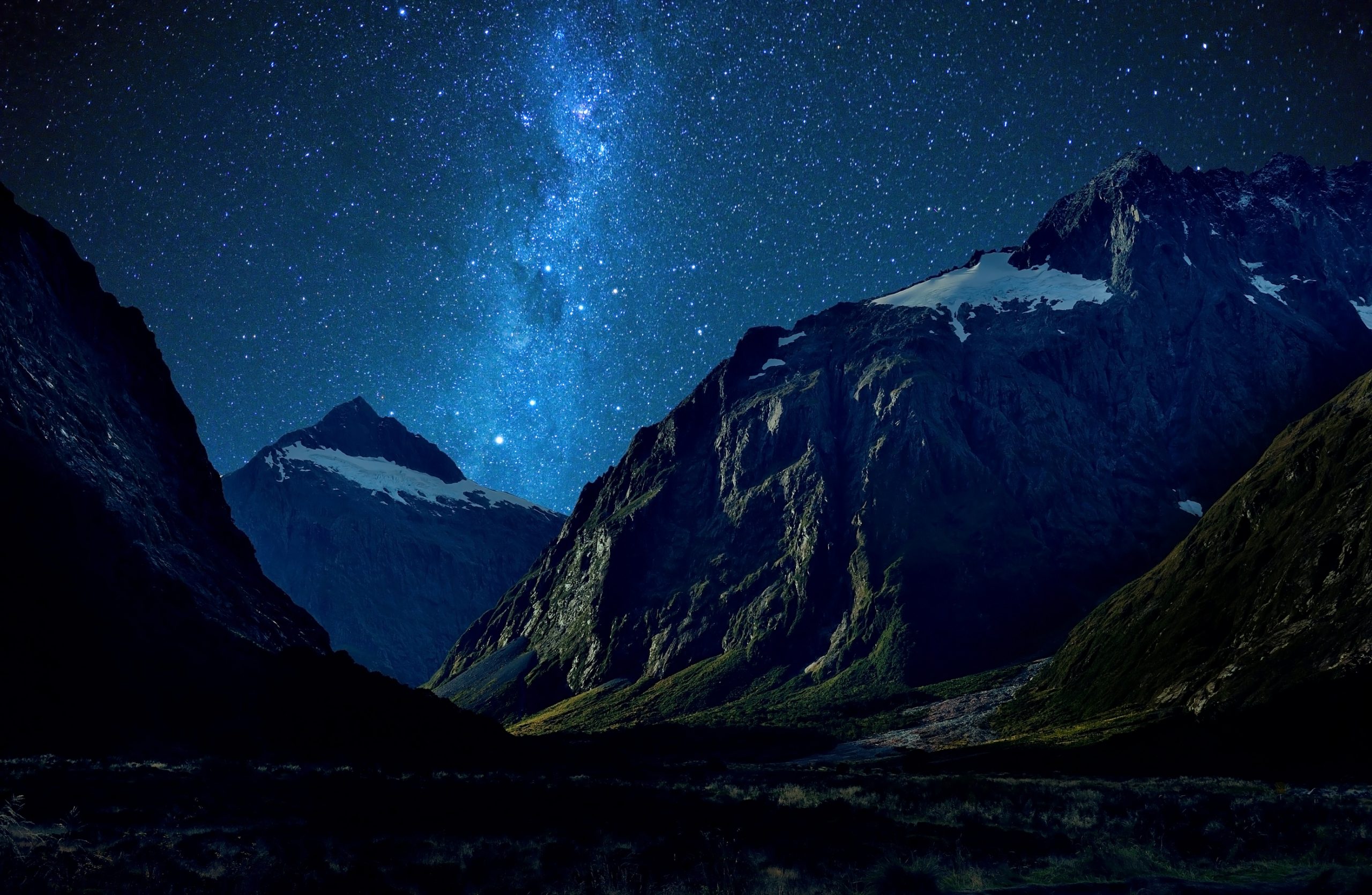 Milky Way over Milford Sound, New Zealand