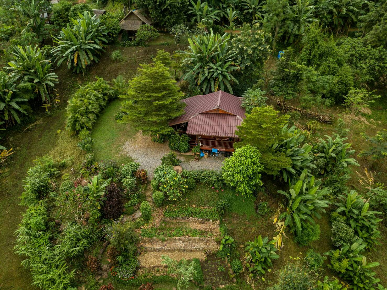 Tiny remote farm stay surrounded by trees