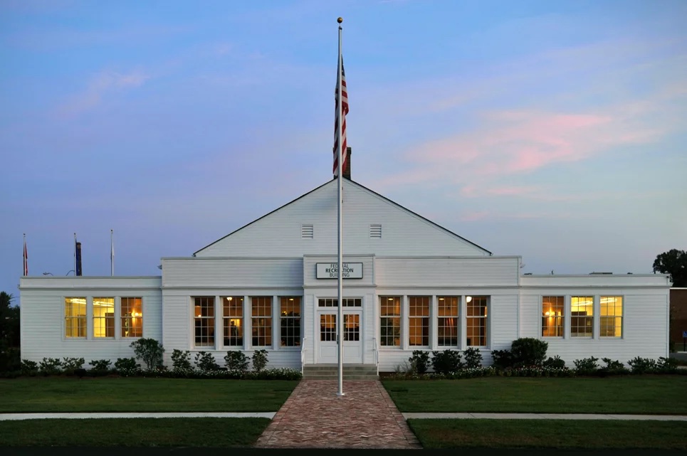 Recreation building at the museum 