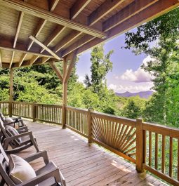 outdoor deck with seating