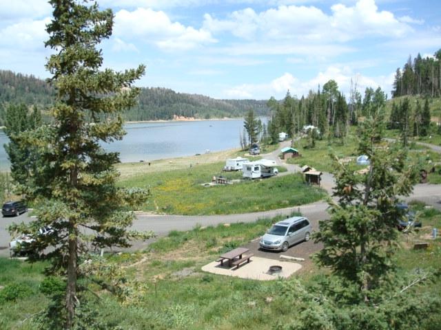 Camp right along the shore of the lake