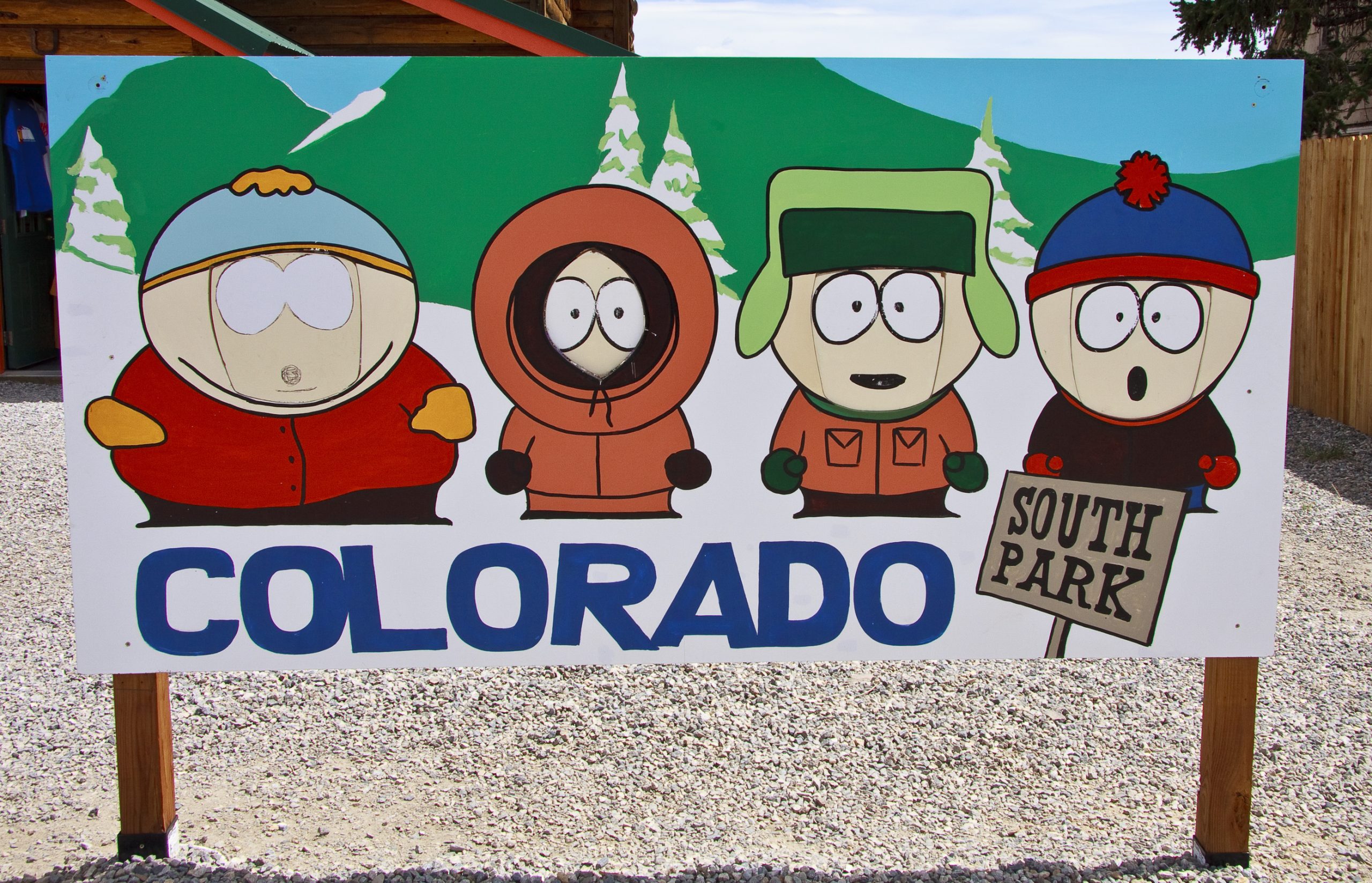 South Park sign in Fairplay, the town that inspired the show