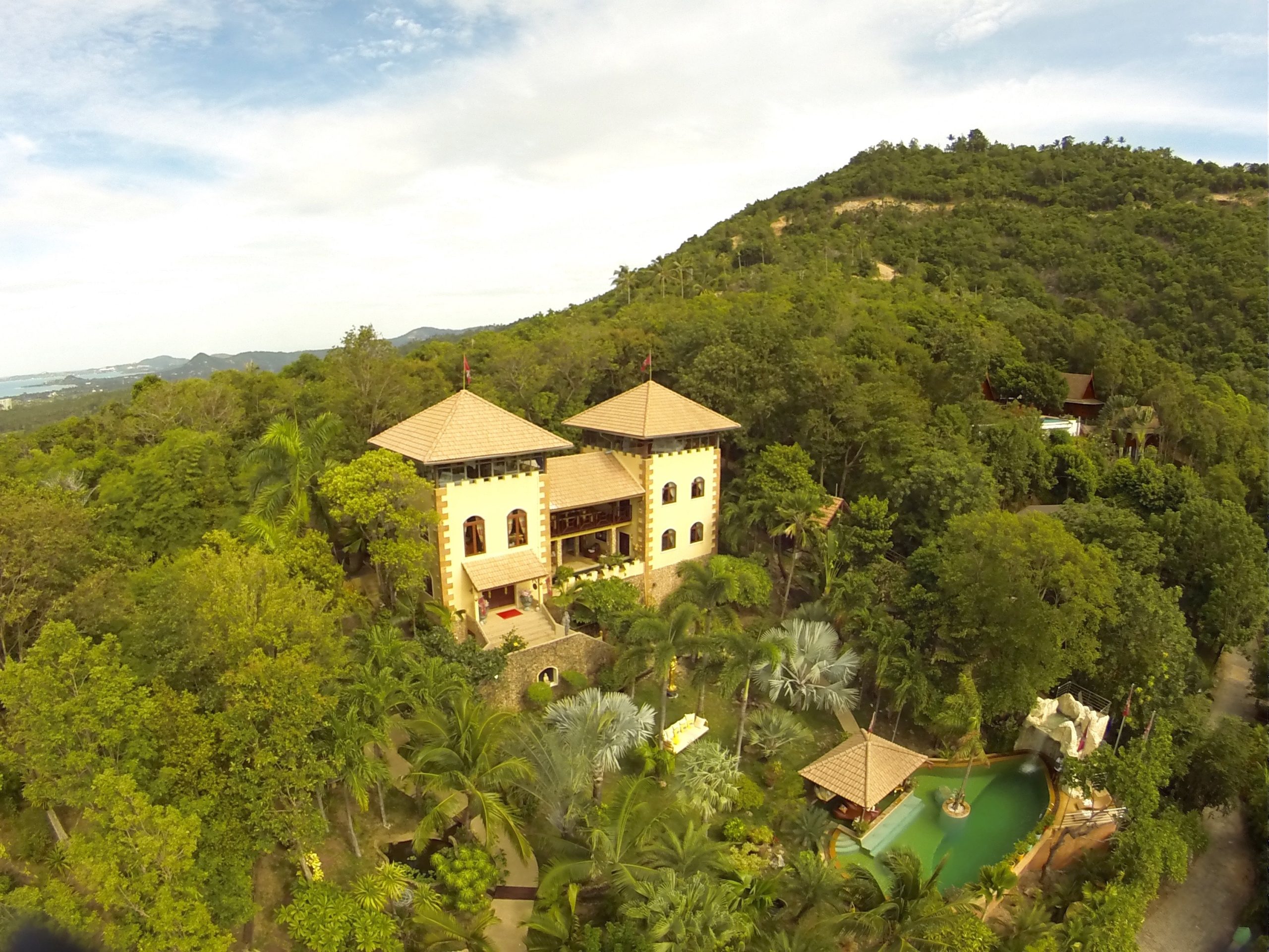 Impressive castle perched high in the trees