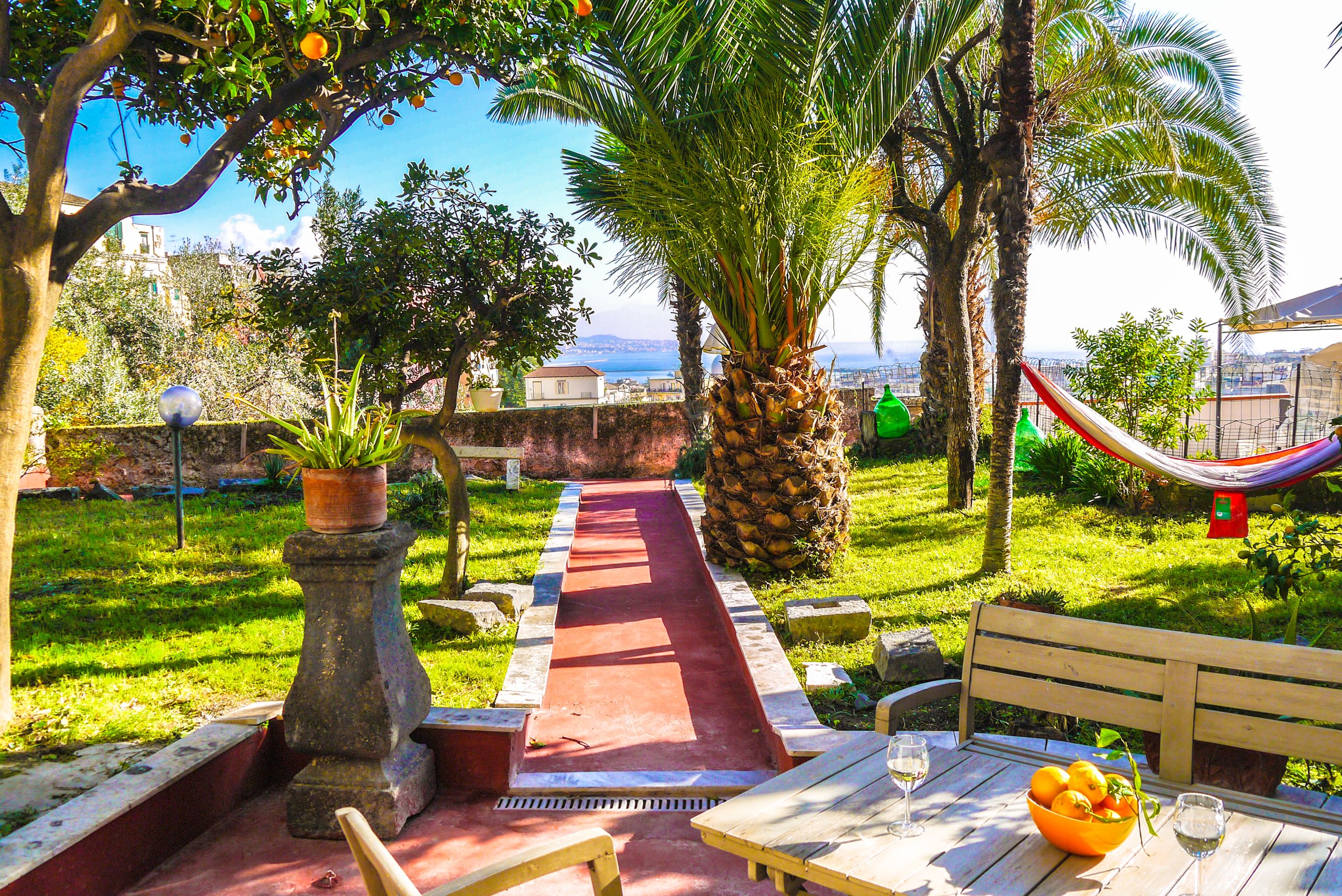 Relax in the garden with views of the sea